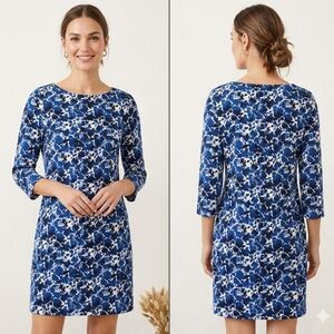 J. Crew Blue Floral Mini Dress